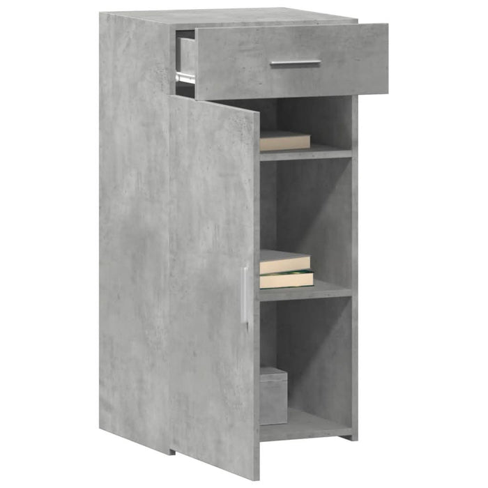Dulap, gri beton, 45x42,5x93 cm, lemn prelucrat - WALTI WALTI