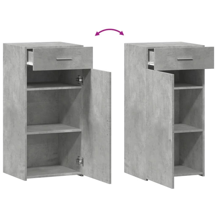 Dulap, gri beton, 45x42,5x93 cm, lemn prelucrat - WALTI WALTI