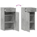 Dulap, gri beton, 45x42,5x93 cm, lemn prelucrat - WALTI WALTI