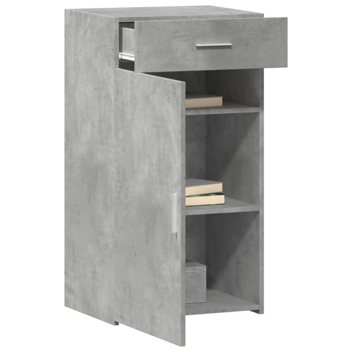Dulap, gri beton, 50x42,5x93 cm, lemn prelucrat - WALTI WALTI