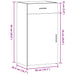 Dulap, gri beton, 50x42,5x93 cm, lemn prelucrat - WALTI WALTI