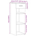 Dulap, negru, 30x42,5x93 cm, lemn prelucrat - WALTI WALTI
