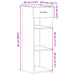 Dulap, stejar sonoma, 30x42,5x93 cm, lemn prelucrat - WALTI WALTI