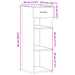 Dulap, gri beton, 30x42,5x93 cm, lemn prelucrat - WALTI WALTI