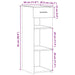 Dulap, gri sonoma, 30x42,5x93 cm, lemn prelucrat - WALTI WALTI