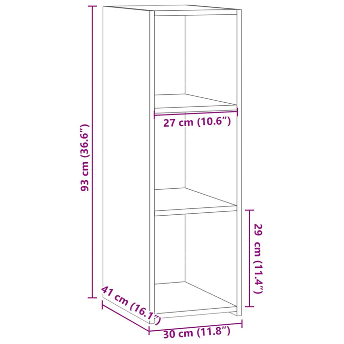 Dulap, stejar sonoma, 30x41x93 cm, lemn prelucrat - WALTI WALTI
