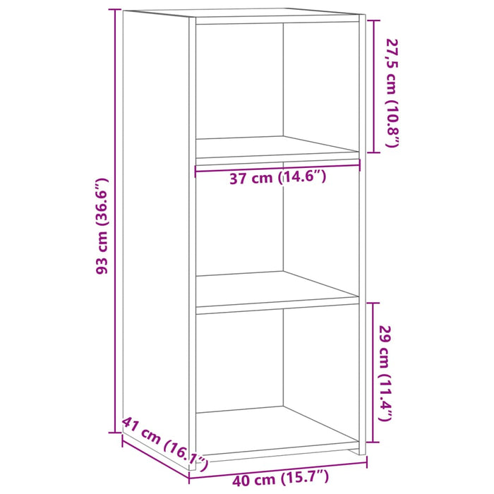Dulap, alb, 40x41x93 cm, lemn prelucrat - WALTI WALTI