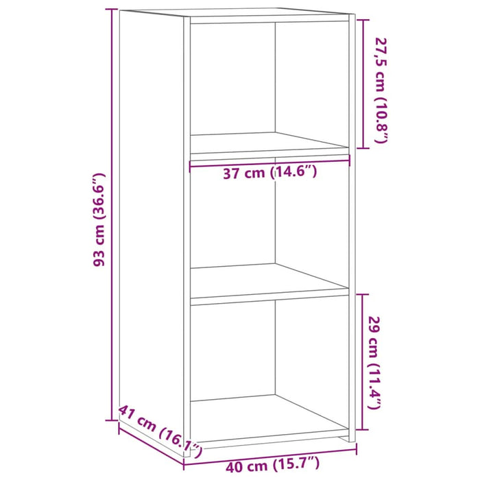 Dulap, sonoma gri, 40x41x93 cm, lemn prelucrat - WALTI WALTI