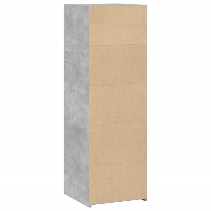 Dulap înalt, gri beton, 40x41x124 cm, lemn prelucrat - WALTI WALTI