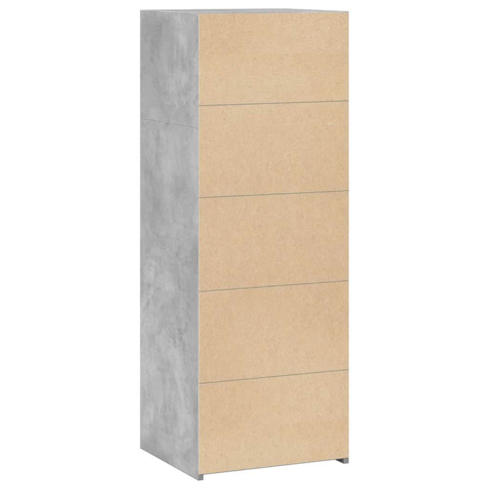 Dulap înalt, gri beton, 45x41x124 cm, lemn prelucrat - WALTI WALTI