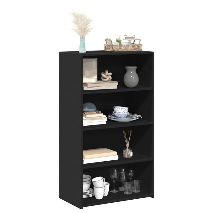 Dulap înalt, negru, 70x41x124 cm, lemn prelucrat - WALTI WALTI