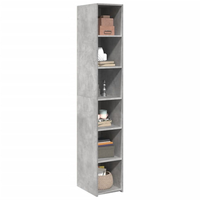 Dulap înalt, gri beton, 30x41x185 cm, lemn prelucrat - WALTI WALTI