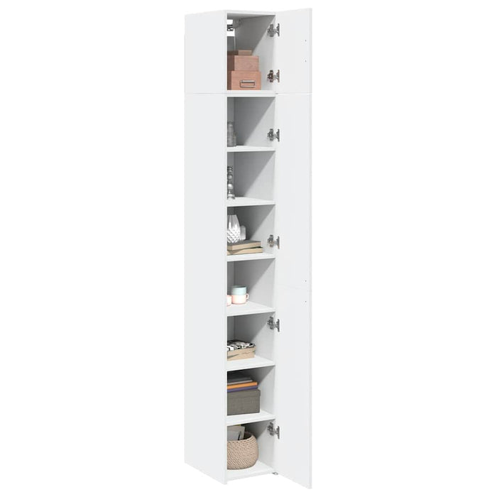 Dulap depozitare slim alb 30x42,5x225 cm lemn prelucrat - WALTI WALTI