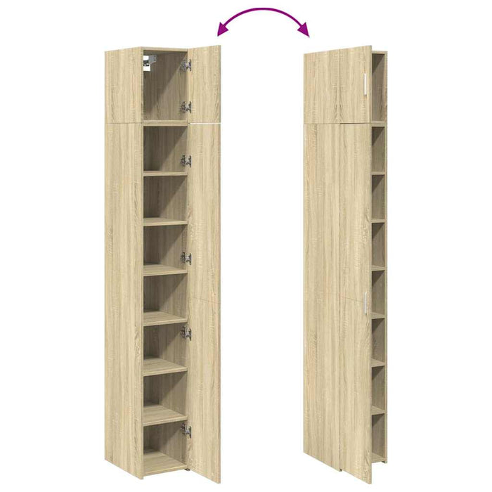 Dulap depozitare slim stejar sonoma 30x42,5x225cm lemn compozit - WALTI WALTI