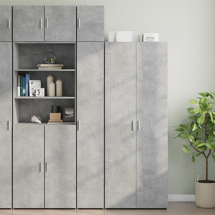 Dulap depozitare slim gri beton 30x42,5x225 cm lemn prelucrat - WALTI WALTI