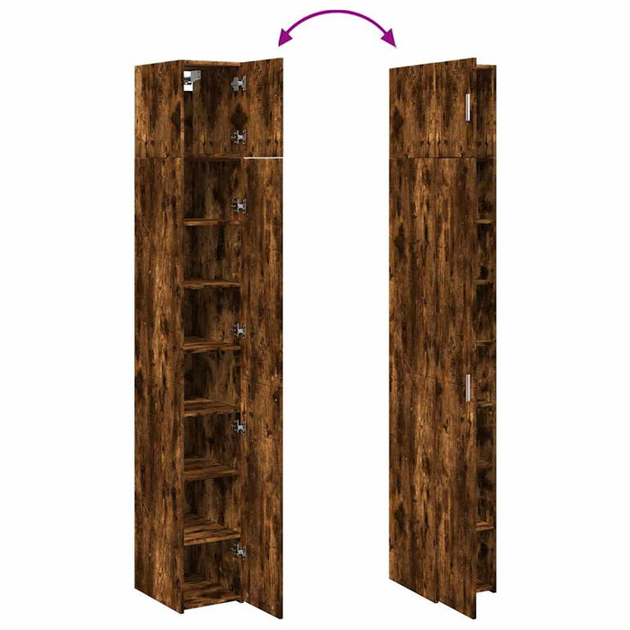 Dulap de depozitare slim, stejar fumuriu, 30x42,5x225 cm, lemn - WALTI WALTI