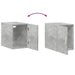 Dulap depozitare slim gri beton 30x42,5x225 cm lemn prelucrat - WALTI WALTI