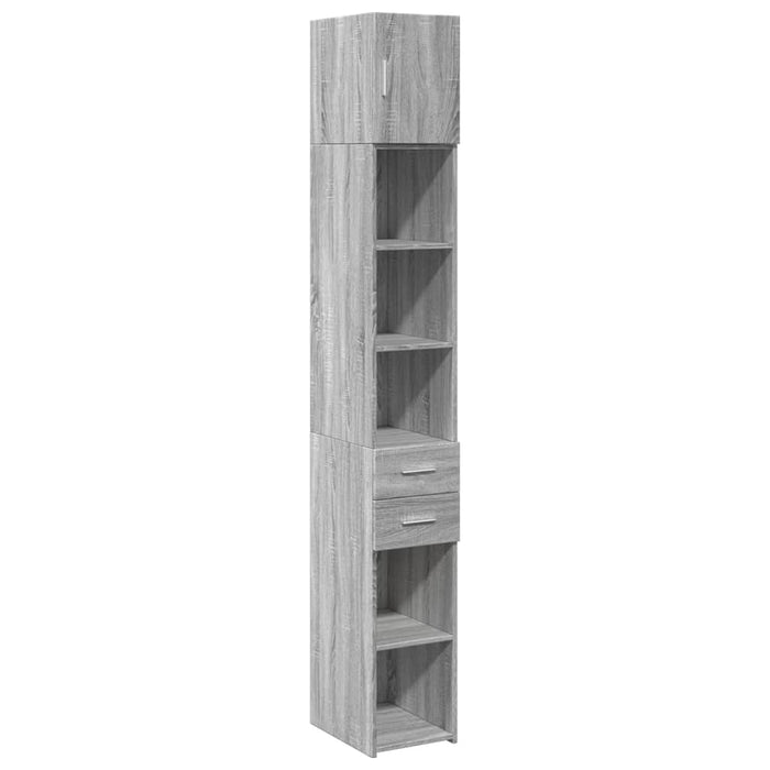 Dulap depozitare slim sonoma gri 30x42,5x225 cm lemn prelucrat - WALTI WALTI