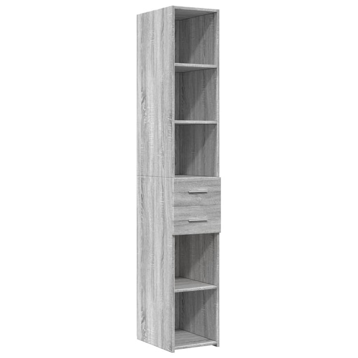 Dulap depozitare slim sonoma gri 30x42,5x225 cm lemn prelucrat - WALTI WALTI