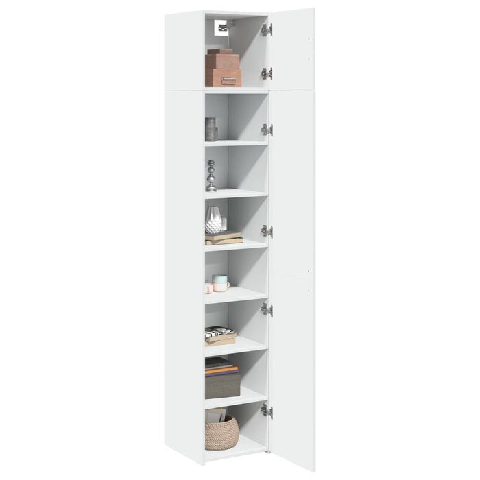 Dulap depozitare slim alb 40x42,5x225 cm lemn prelucrat WALTI