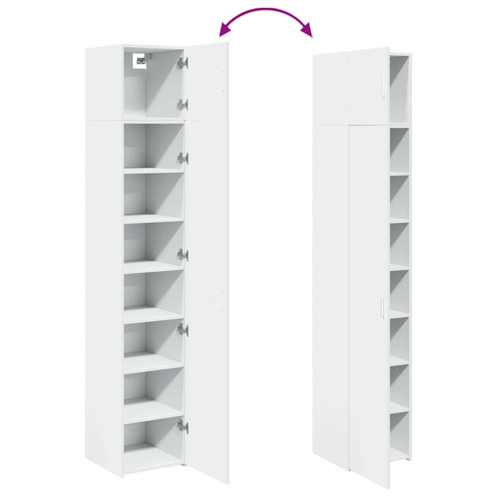 Dulap depozitare slim alb 40x42,5x225 cm lemn prelucrat WALTI