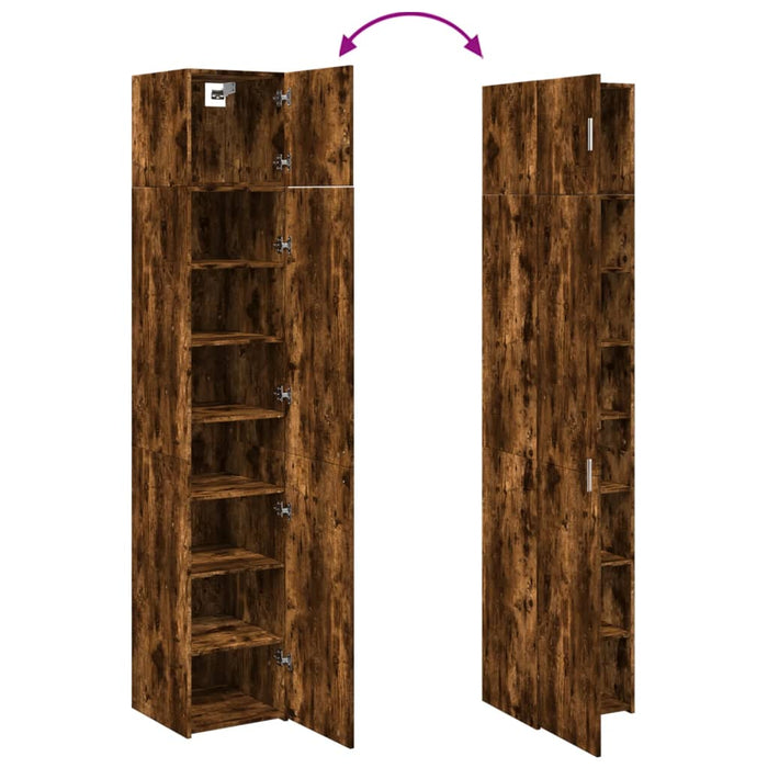 Dulap de depozitare slim, stejar fumuriu, 40x42,5x225 cm, lemn - WALTI WALTI