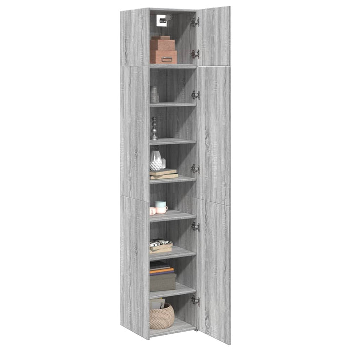 Dulap depozitare slim sonoma gri 40x42,5x225 cm lemn prelucrat WALTI