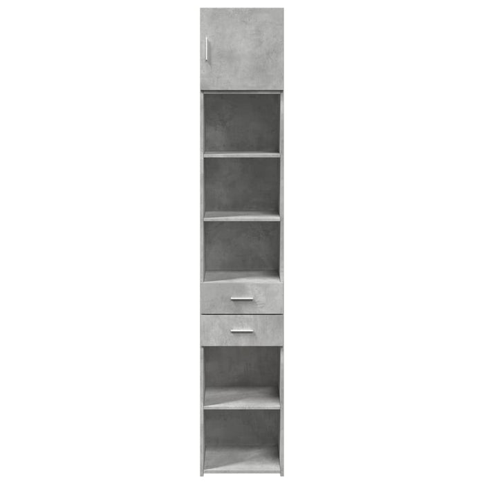 Dulap depozitare slim gri beton 40x42,5x225 cm lemn prelucrat - WALTI WALTI