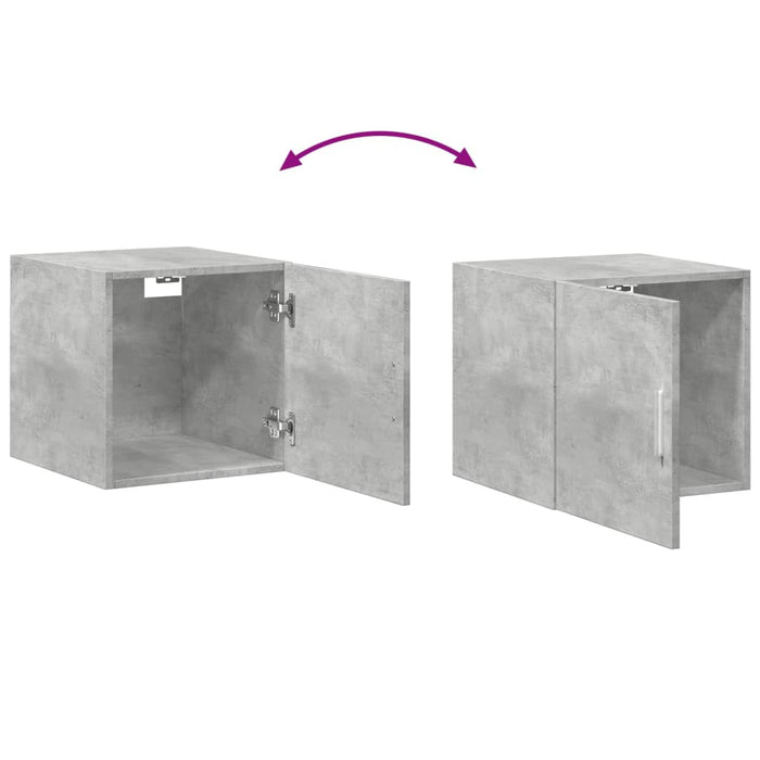 Dulap depozitare slim gri beton 40x42,5x225 cm lemn prelucrat - WALTI WALTI