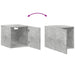Dulap depozitare slim gri beton 40x42,5x225 cm lemn prelucrat - WALTI WALTI