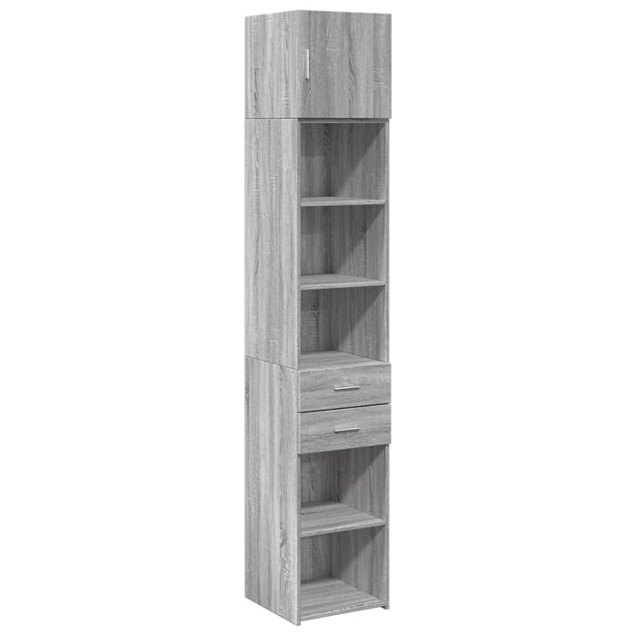 Dulap depozitare slim sonoma gri 40x42,5x225 cm lemn prelucrat WALTI