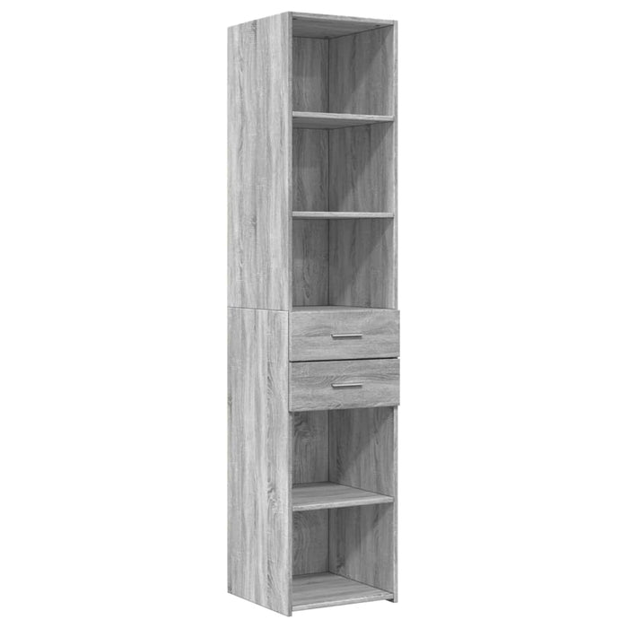 Dulap depozitare slim sonoma gri 40x42,5x225 cm lemn prelucrat WALTI