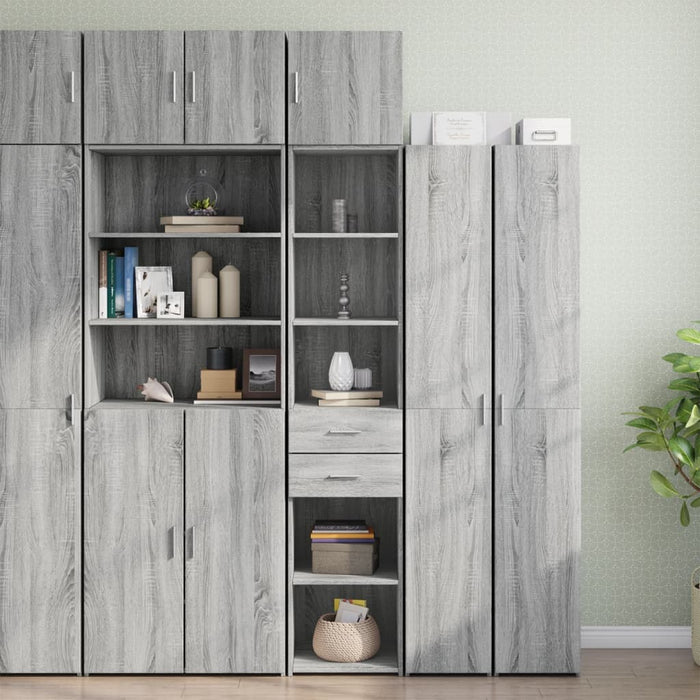 Dulap depozitare slim sonoma gri 40x42,5x225 cm lemn prelucrat WALTI