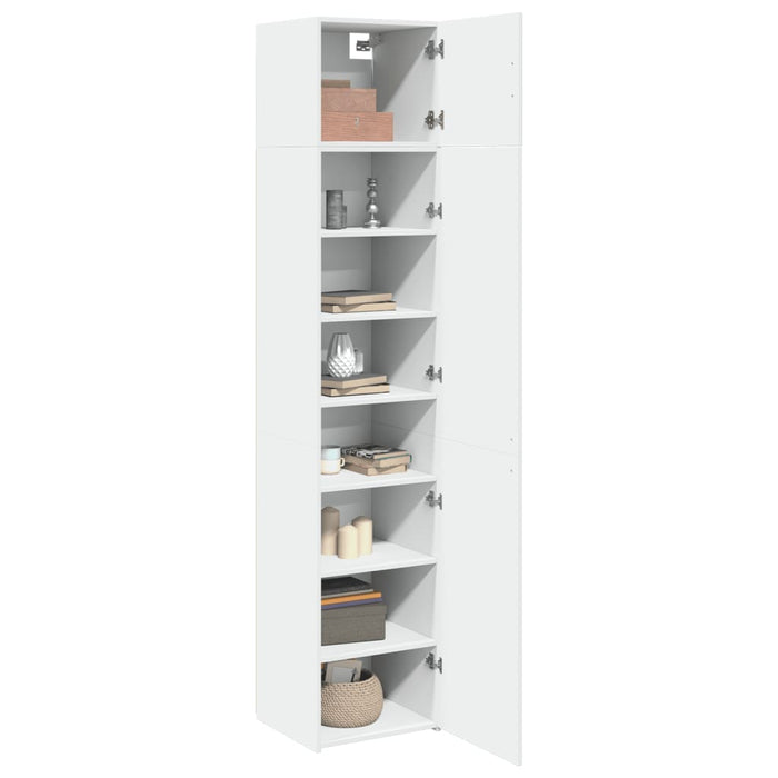 Dulap depozitare slim alb 45x42,5x225 cm lemn prelucrat - WALTI WALTI