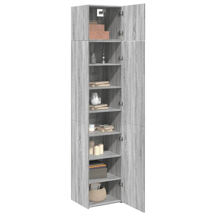 Dulap depozitare slim sonoma gri 45x42,5x225 cm lemn prelucrat - WALTI WALTI