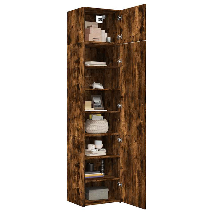 Dulap de depozitare slim, stejar fumuriu, 50x42,5x225 cm, lemn - WALTI WALTI
