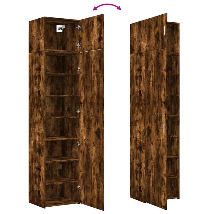 Dulap de depozitare slim, stejar fumuriu, 50x42,5x225 cm, lemn - WALTI WALTI