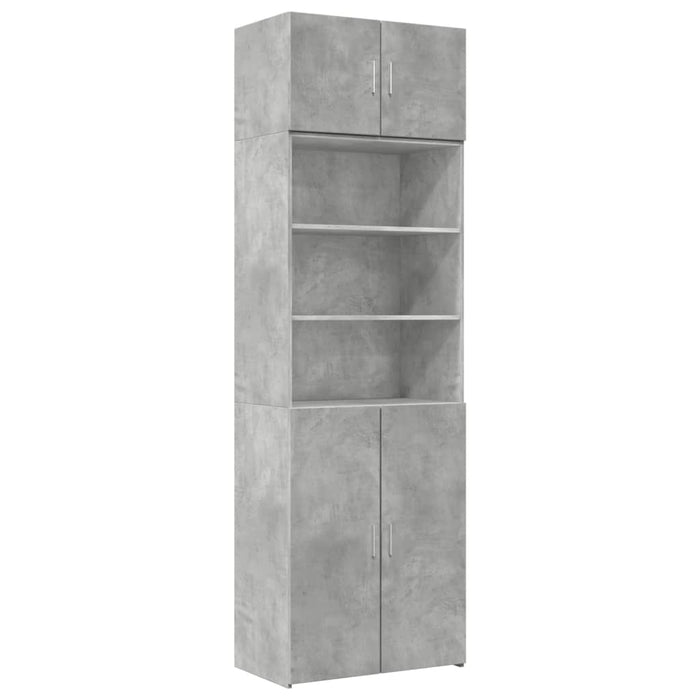 Dulap de depozitare, gri beton, 70x42,5x225 cm, lemn prelucrat - WALTI WALTI