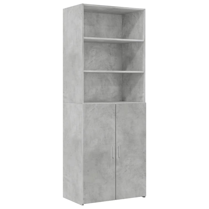 Dulap de depozitare, gri beton, 70x42,5x225 cm, lemn prelucrat - WALTI WALTI