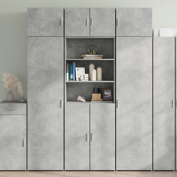 Dulap de depozitare, gri beton, 70x42,5x225 cm, lemn prelucrat - WALTI WALTI