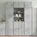 Dulap de depozitare, gri beton, 70x42,5x225 cm, lemn prelucrat - WALTI WALTI