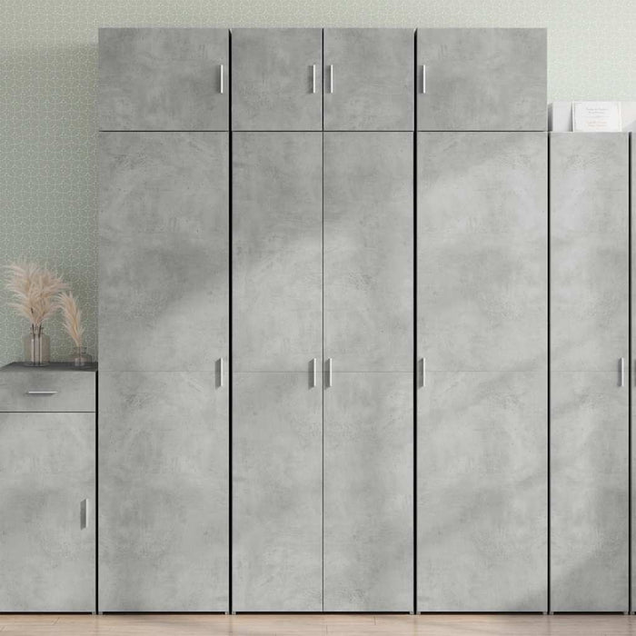 Dulap de depozitare, gri beton, 70x42,5x225 cm, lemn prelucrat - WALTI WALTI