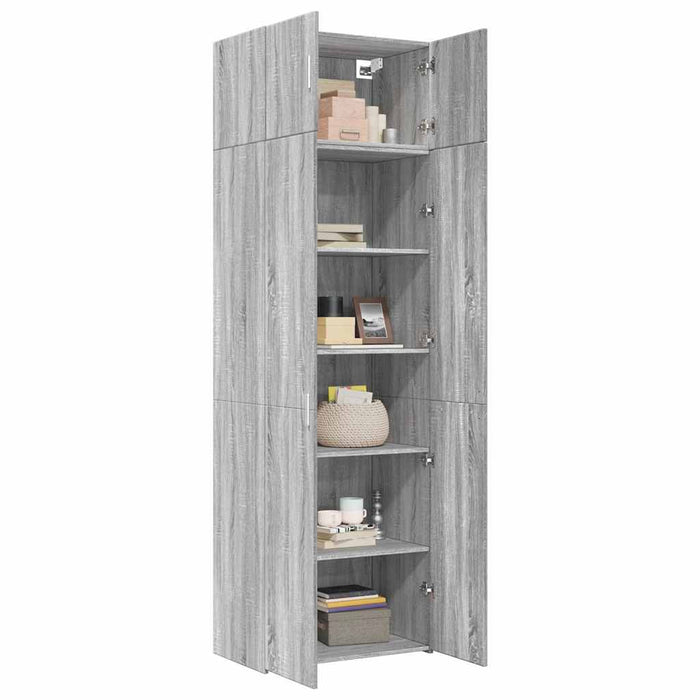 Dulap de depozitare, sonoma gri, 70x42,5x225, lemn prelucrat - WALTI WALTI