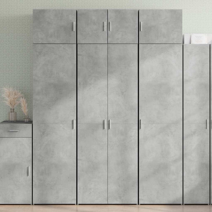 Dulap de depozitare, gri beton, 70x42,5x225 cm, lemn prelucrat - WALTI WALTI