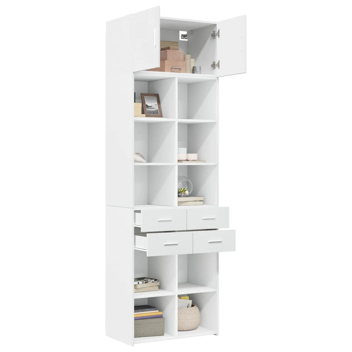 Dulap de depozitare, alb, 70x42,5x225 cm, lemn prelucrat - WALTI WALTI