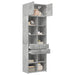 Dulap de depozitare, gri beton, 70x42,5x225 cm, lemn prelucrat - WALTI WALTI