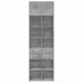 Dulap de depozitare, gri beton, 70x42,5x225 cm, lemn prelucrat - WALTI WALTI