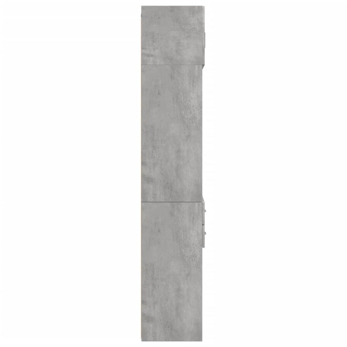 Dulap de depozitare, gri beton, 70x42,5x225 cm, lemn prelucrat - WALTI WALTI