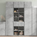 Dulap de depozitare, gri beton, 70x42,5x225 cm, lemn prelucrat - WALTI WALTI