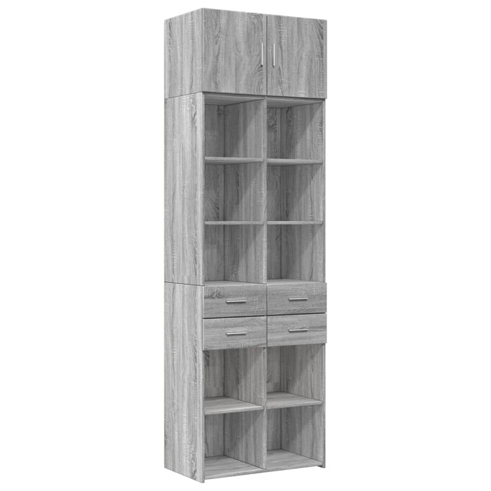 Dulap de depozitare, sonoma gri, 70x42,5x225, lemn prelucrat - WALTI WALTI
